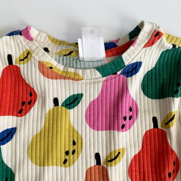 Hanna Andersson Girl Ribbed Colorful Pears Tee 6-7 years 120 cm - Picture 2 of 6